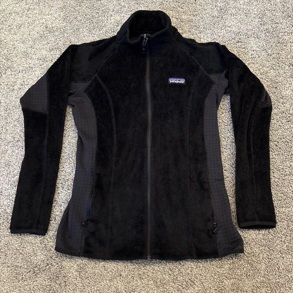Patagonia Women R2 Regulator Fleece Jacket 25149 Black Waffle Knit Small